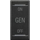 Bticino - Manette Axolute symbole ON , OFF et GEN 1 module - Anthracite