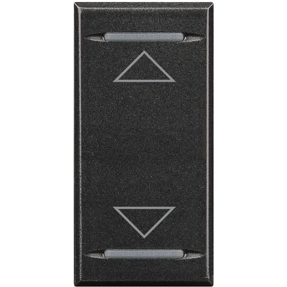 Bticino - Manette Axolute symbole montée et descente 1 module - Anthracite