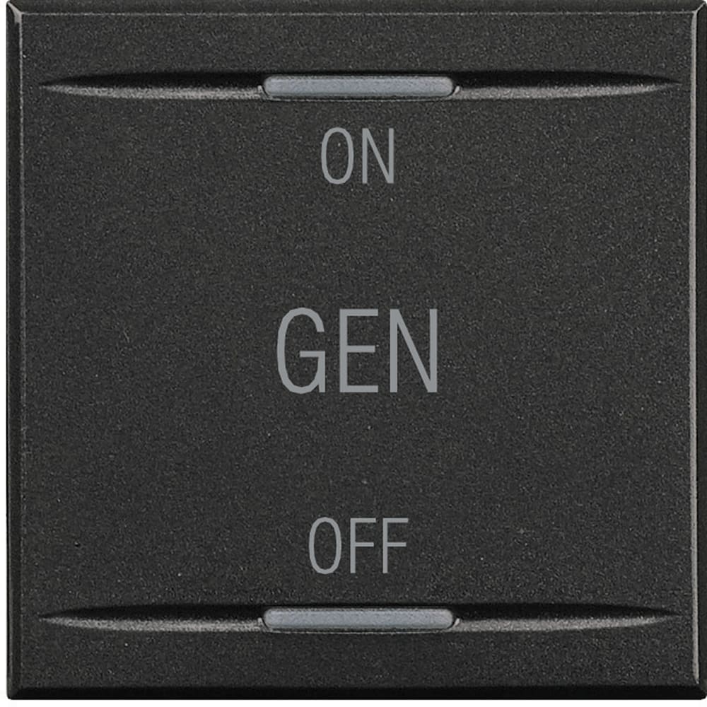 Bticino - Manette Axolute symbole ON , OFF et GEN 2 modules - Anthracite