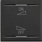 Bticino - Manette Axolute BUS marquage variation ON/OFF 2 modules - Anthracite