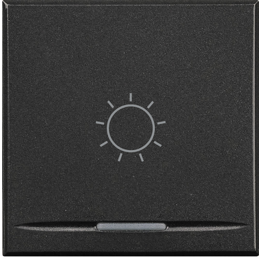 Bticino - Manette Axolute symbole lumière type poussoir 2 modules - Anthracite