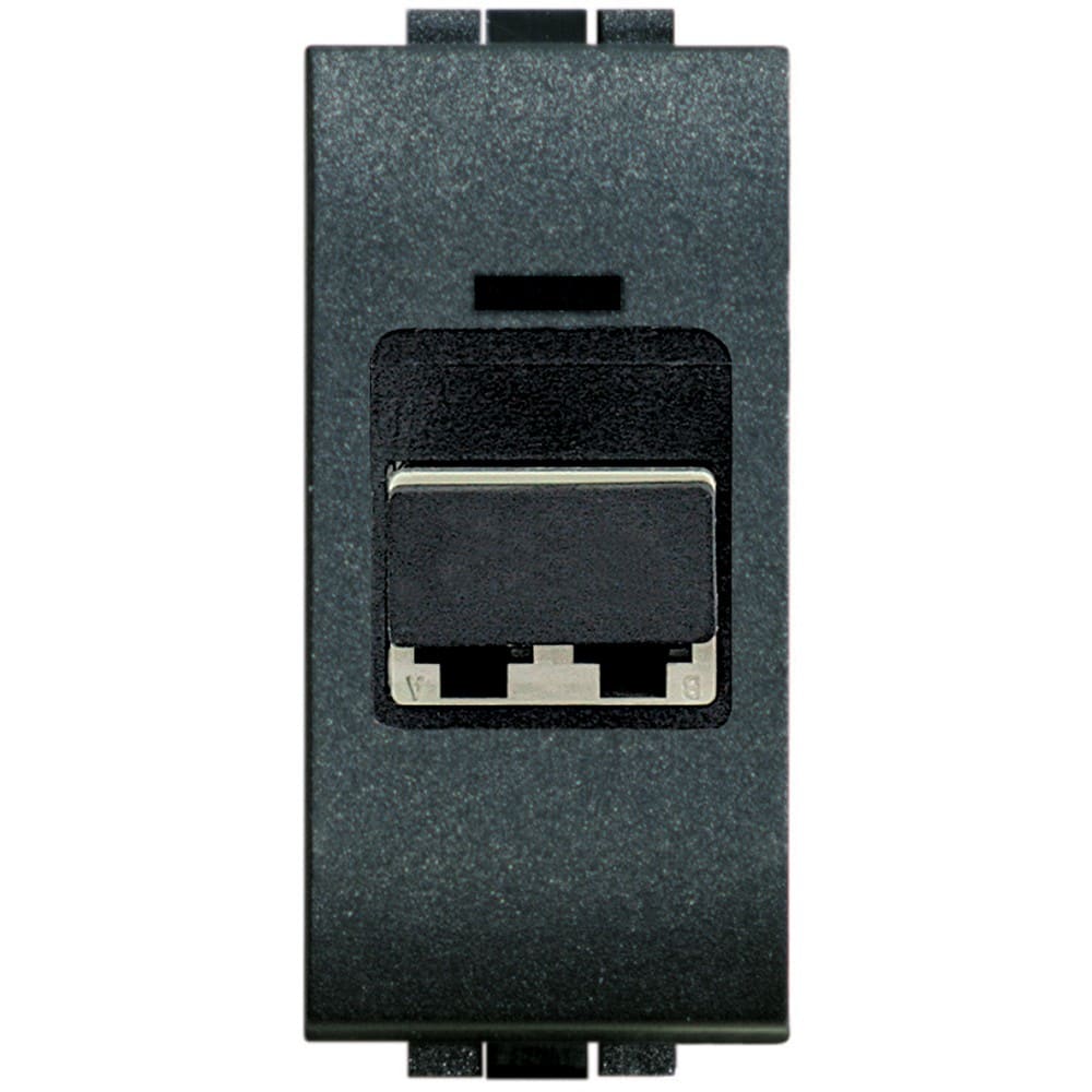 Bticino - Connecteur d'accouplement pour fibre optique Livinglight - Anthracite - 1 module