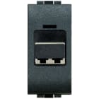 Bticino - Connecteur d'accouplement pour fibre optique Livinglight - Anthracite - 1 module