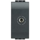 Bticino - Connecteur jack femelle 3,5mm Livinglight à visser - Anthracite - 1 module
