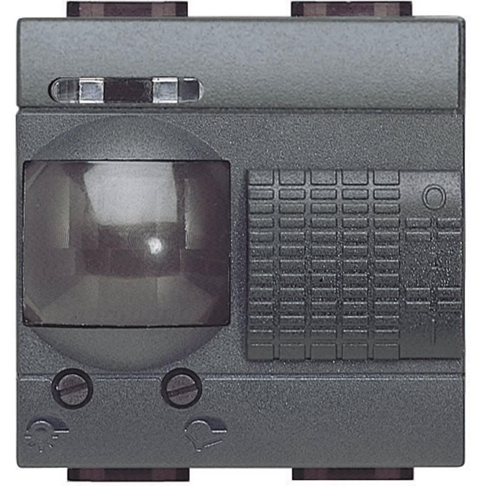 Bticino - Détecteur 3 fils avec neutre avec dérogation Livinglight 2 modules - Anthracite