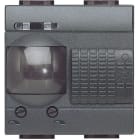 Bticino - Détecteur 3 fils avec neutre avec dérogation Livinglight 2 modules - Anthracite