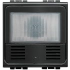 Bticino - Détecteur de mouvements/luminosité + poussoir Livinglight BUS -anthracite