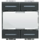 Bticino - Commande KNX Livinglight - 4 touches / 4 appuis - anthracite