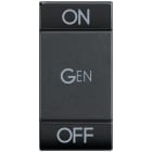 Bticino - Manette Livinglight symbole ON , OFF et GEN 1 module - anthracite