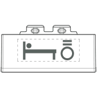 Bticino - Kits de 50 pictogrammes éclairables avec symbole lumière lit - Anthracite