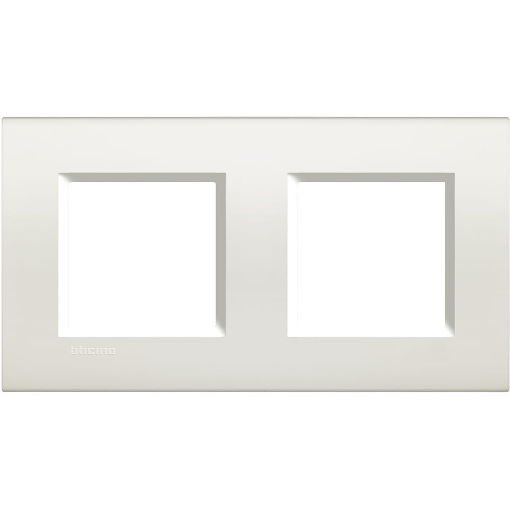 Bticino - Plaque Livinglight Neutre 2+2 modules horizontal ou vertical - Blanc