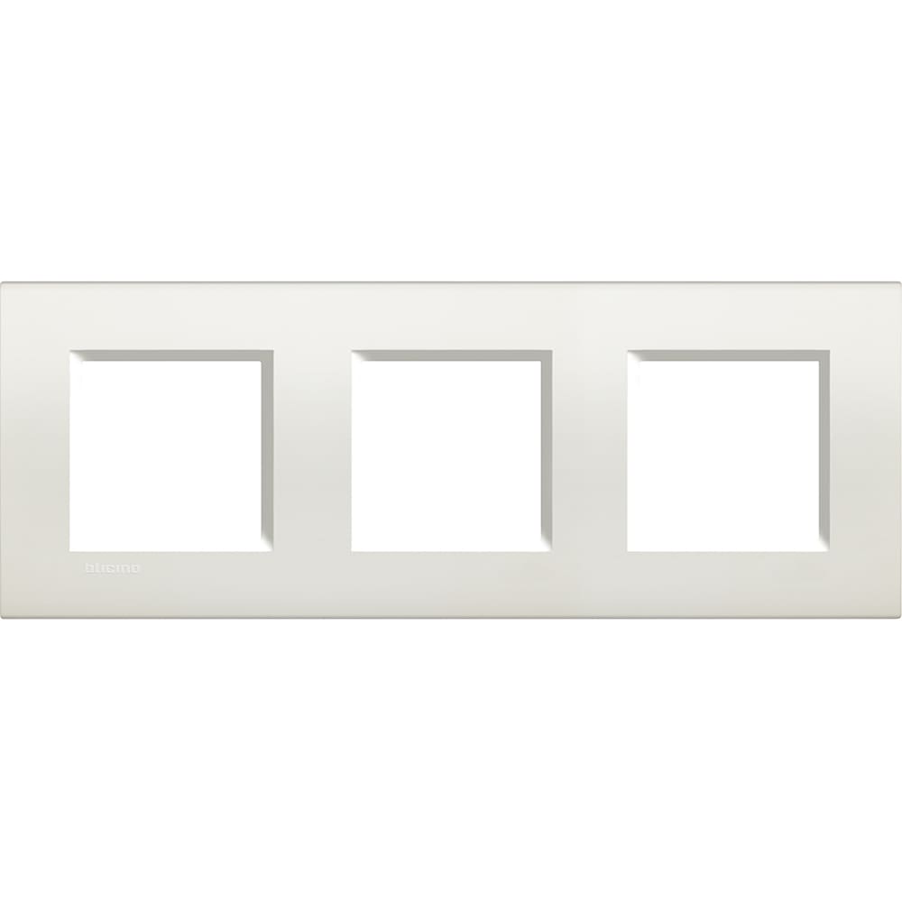 Bticino - Plaque Livinglight Neutre 2+2+2 modules horizontal ou vertical - Blanc