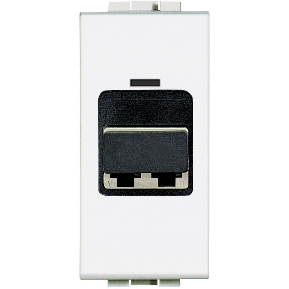 Bticino - Connecteur d'accouplement pour fibre optique Livinglight - Blanc - 1 module