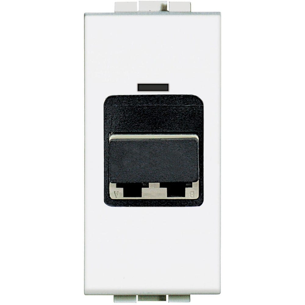Bticino - Connecteur d'accouplement pour fibre optique Livinglight - Blanc - 1 module