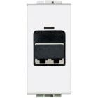 Bticino - Connecteur d'accouplement pour fibre optique Livinglight - Blanc - 1 module