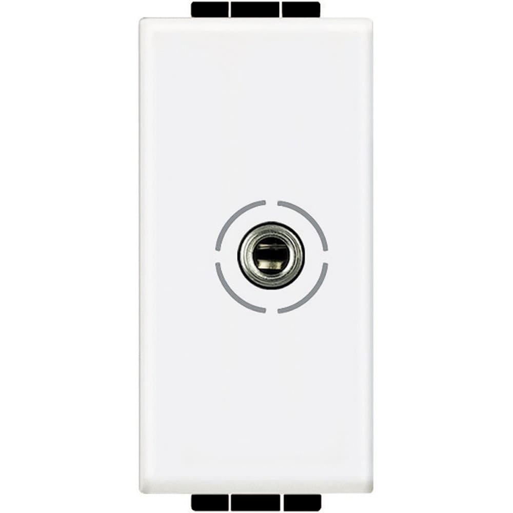 Bticino - Connecteur jack femelle 3,5mm Livinglight à visser - Blanc - 1 module