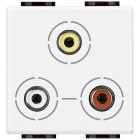 Bticino - Connecteur 3xRCA Livinglight - Blanc - 2 modules
