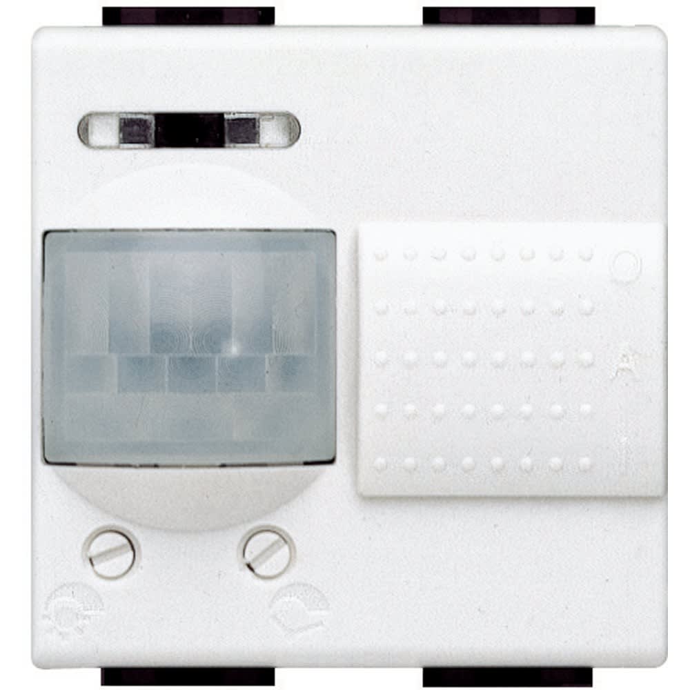 Bticino - Détecteur 3 fils avec neutre avec dérogation Livinglight 2 modules - Blanc