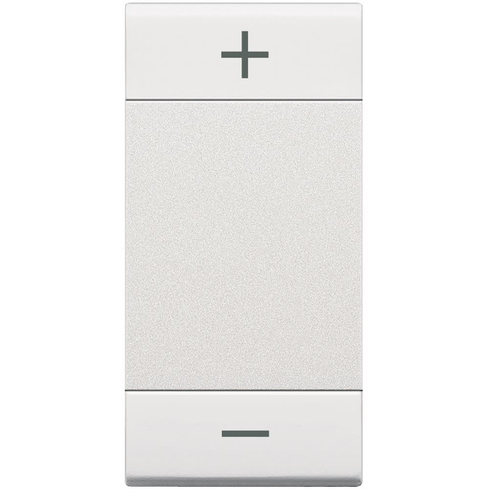 Bticino - Manette Livinglight symbole + et - type bascule 1 module - blanc