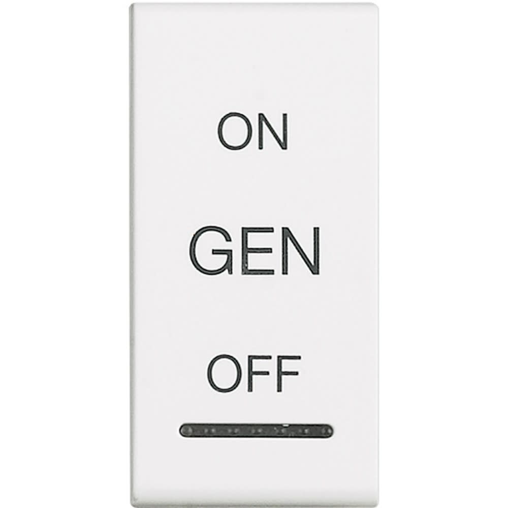 Bticino - Manette Livinglight symbole ON , OFF et GEN 1 module - blanc