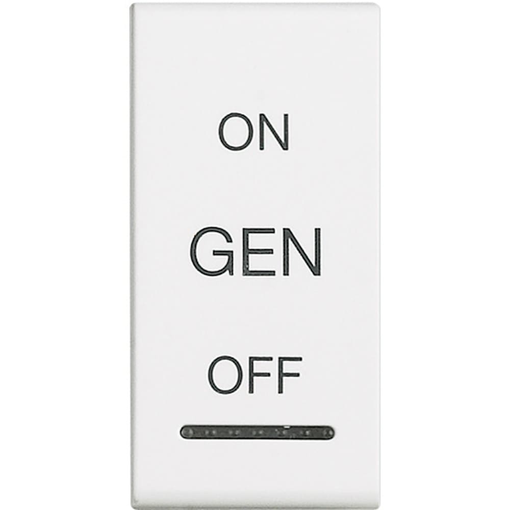 Bticino - Manette Livinglight symbole ON , OFF et GEN 1 module - blanc
