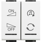 Bticino - Manette Livinglight BUS pour diffusion sonore variation 1 module - blanc