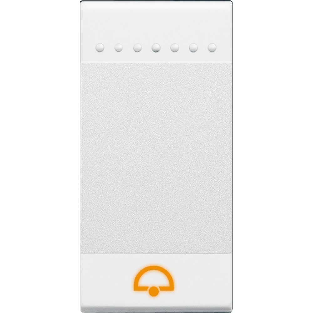 Bticino - Manette Livinglight symbole sonnette 1 module - blanc