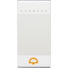 Bticino - Manette Livinglight symbole sonnette 1 module - blanc