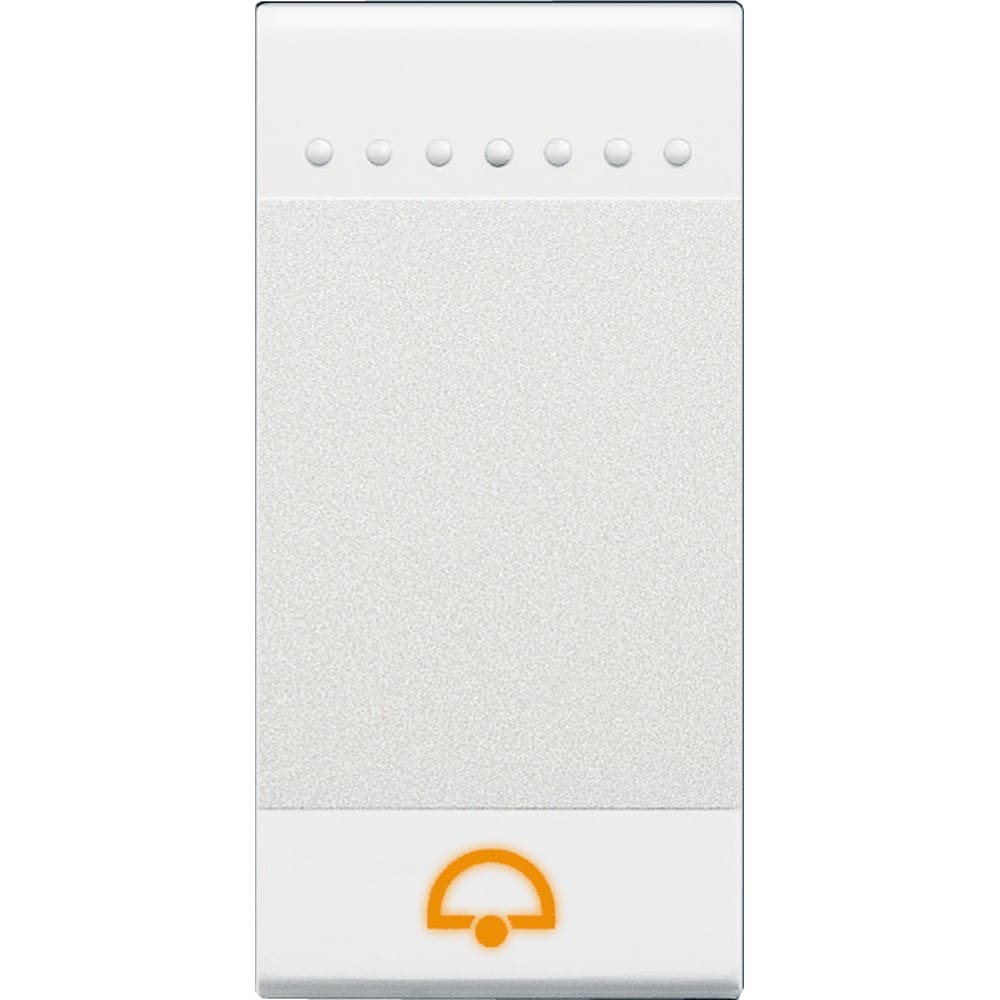 Bticino - Manette Livinglight symbole sonnette 1 module - blanc