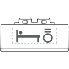 Bticino - Kits de 50 pictogrammes éclairables avec symbole lumière lit - Blanc