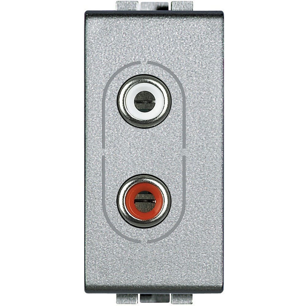 Bticino - Connecteur 2xRCA Livinglight - Tech - 1 module