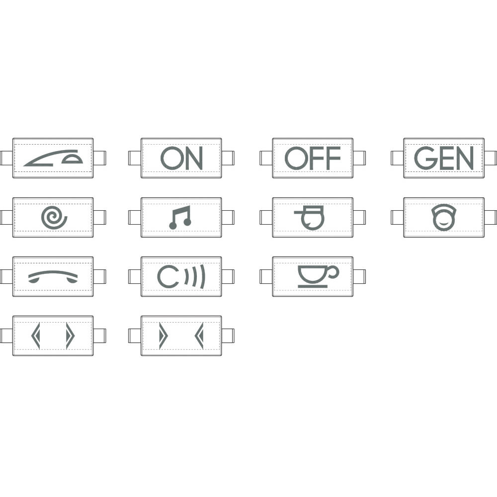 Bticino - Kit de pictogrammes pour manette personnalisable Livinglight - Tech