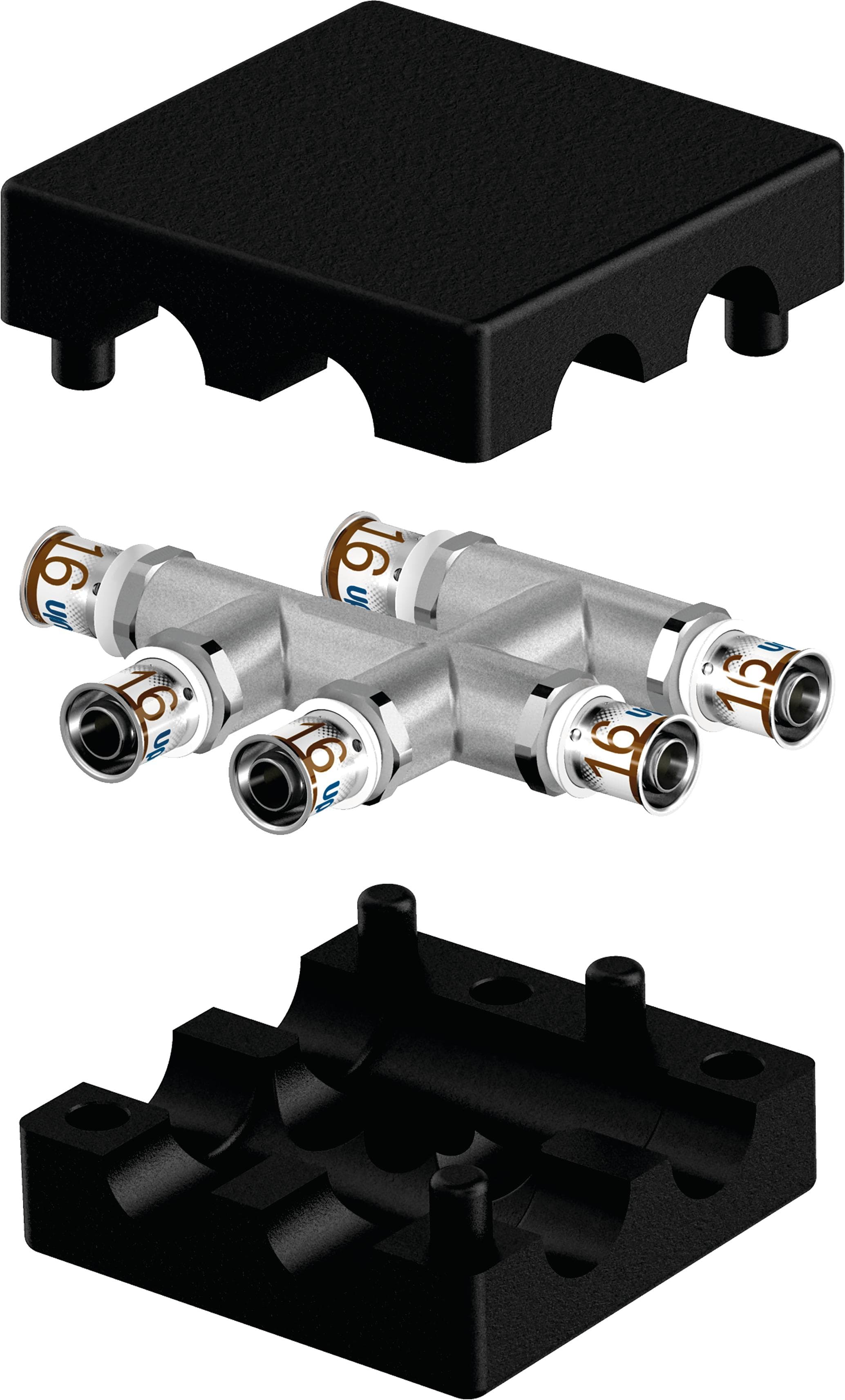 Uponor - S-PRESS PLUS RADI CROISEMENT CALORIFUGÉ INSULATED 20-16-20