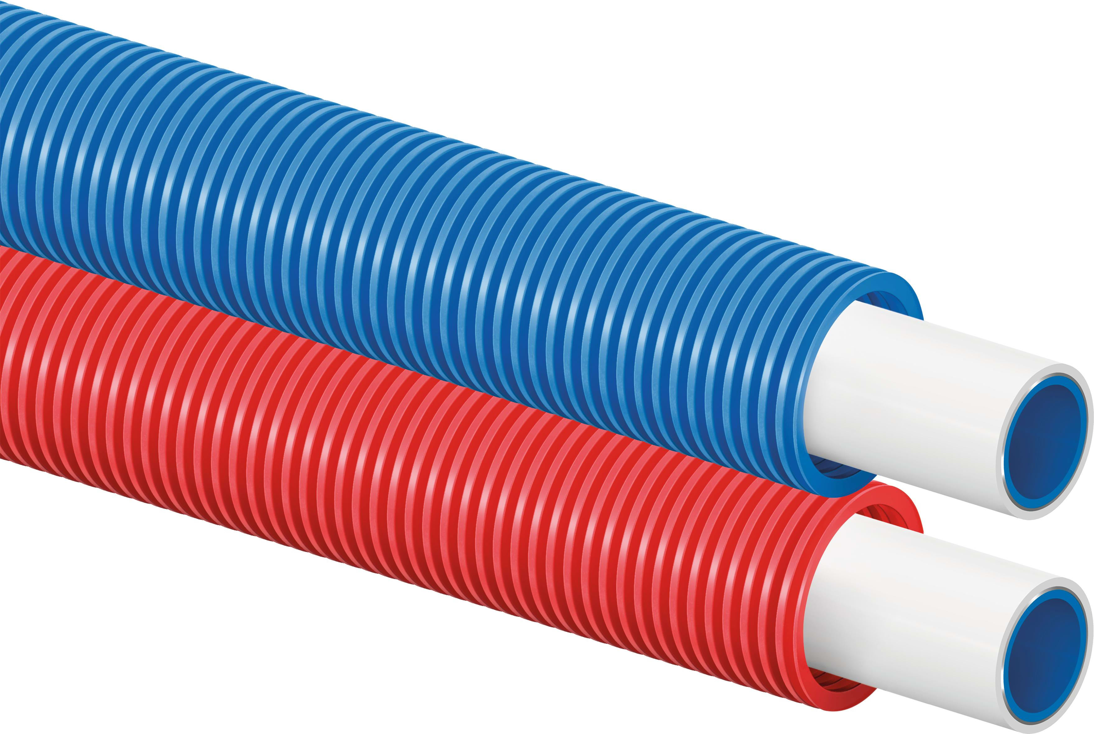 Uponor - UPONOR UNI PIPE PLUS BLANC PRE-GAINE BLEU 25X2,5 - 40/32 BLEU 50M
