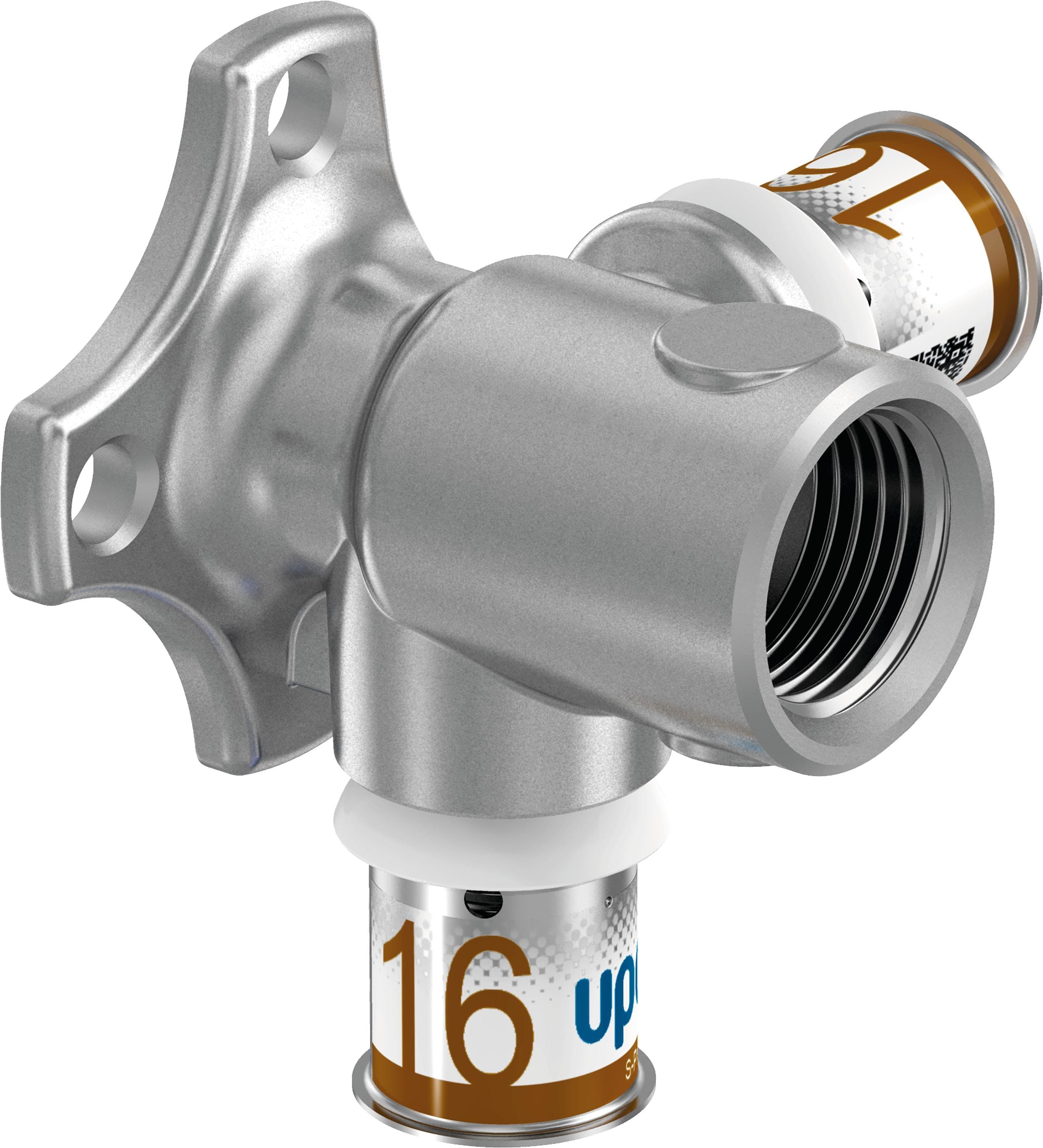 Uponor - S-PRESS PLUS APPLIQUE COUDÉE DOUBLE FEMELLE LONG 16-RP1/2"FT-16
