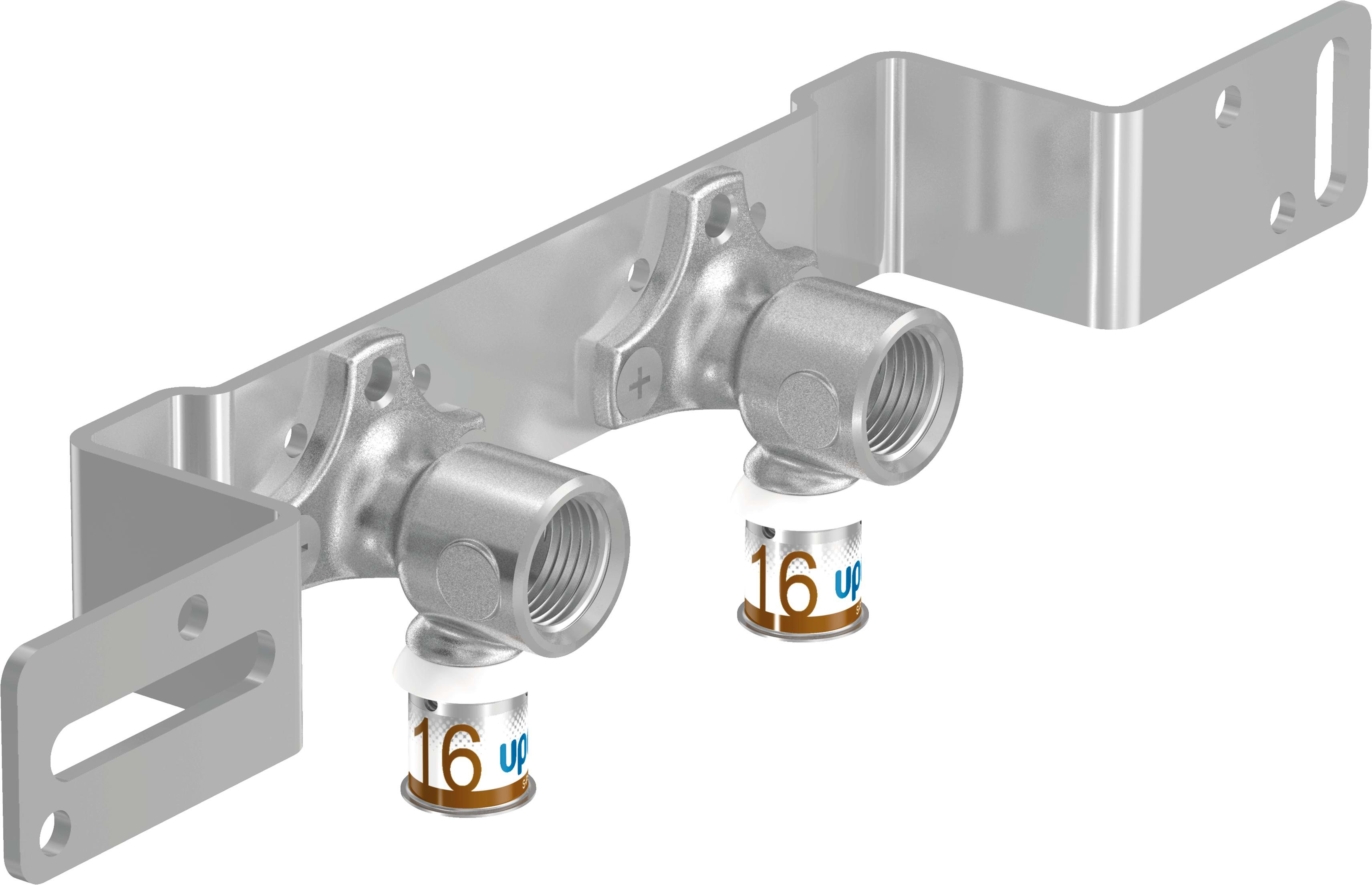 Uponor - S-PRESS PLUS TAP ELBOW MOUNT. UNIT 16-RP1/2"FT C/C150MM