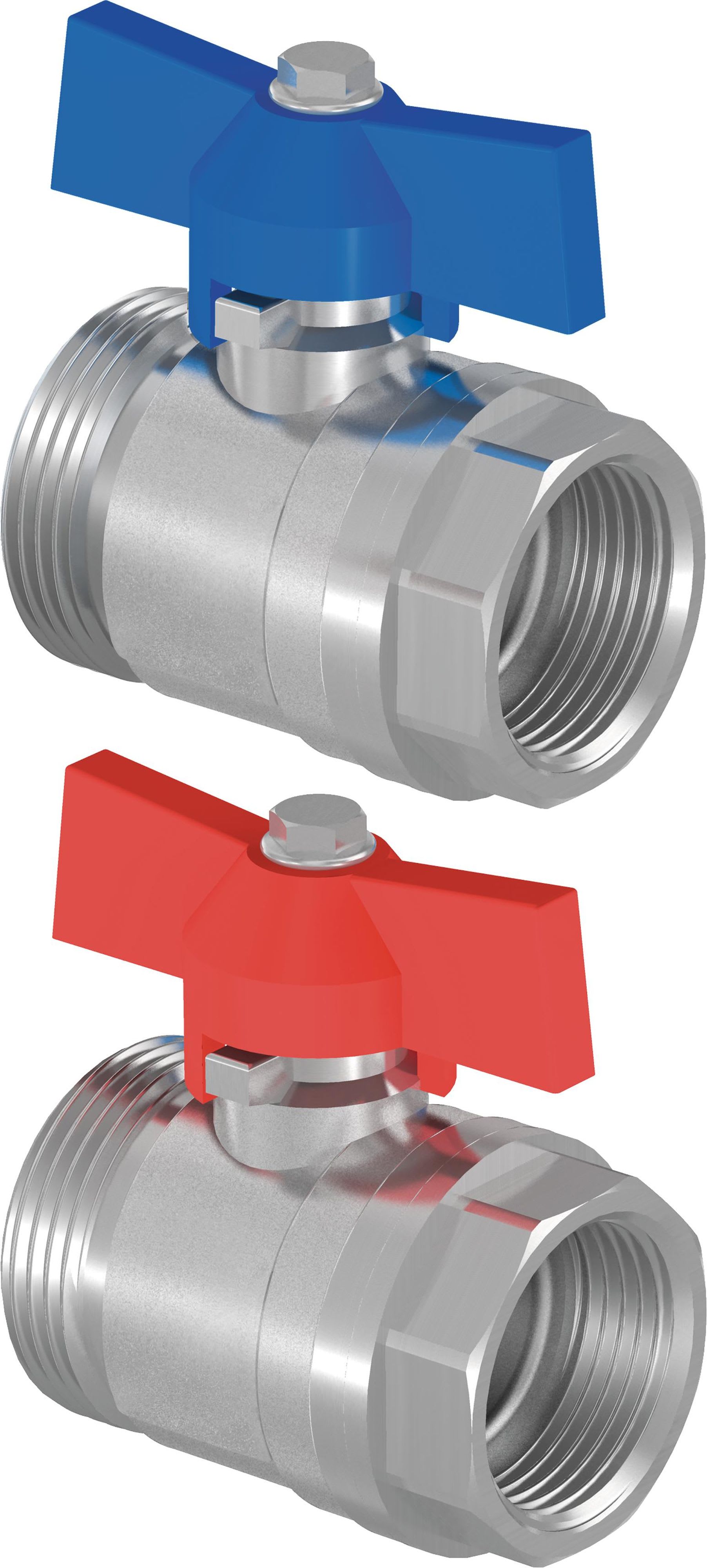 Uponor - VARIO PAIRE DE VANNES POUR COLLECTEUR - 3/4" G 1"  3/4-G1