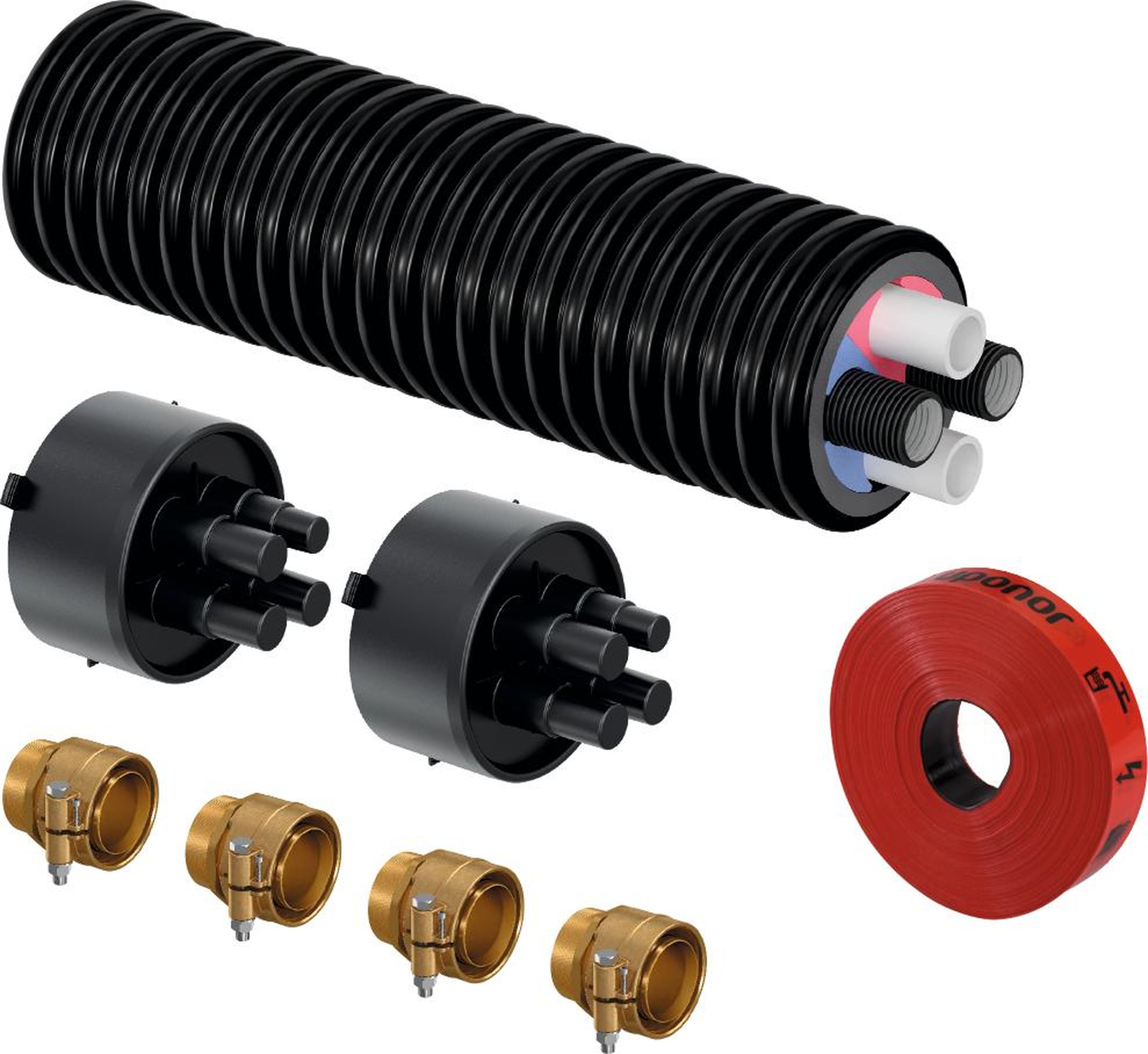 Uponor - ECOFLEX THERMO CONNECTION SET TWIN HP 2X40X3,7-2X32X3,5/175 L=12M