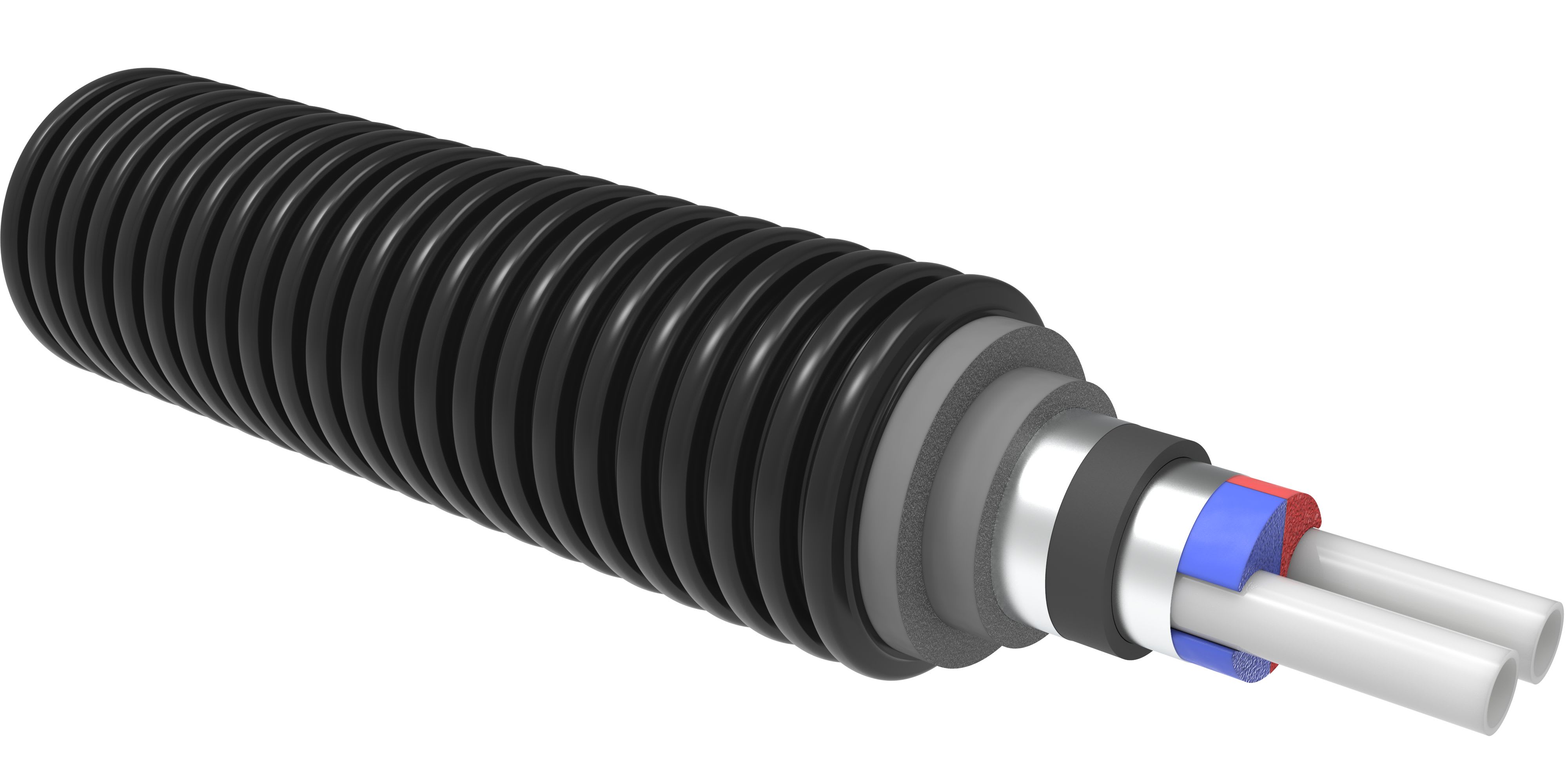 Uponor - ECOFLEX THERMO VIP TUBE PRÉ-ISOLÉES TWIN 2X63X5,8/200