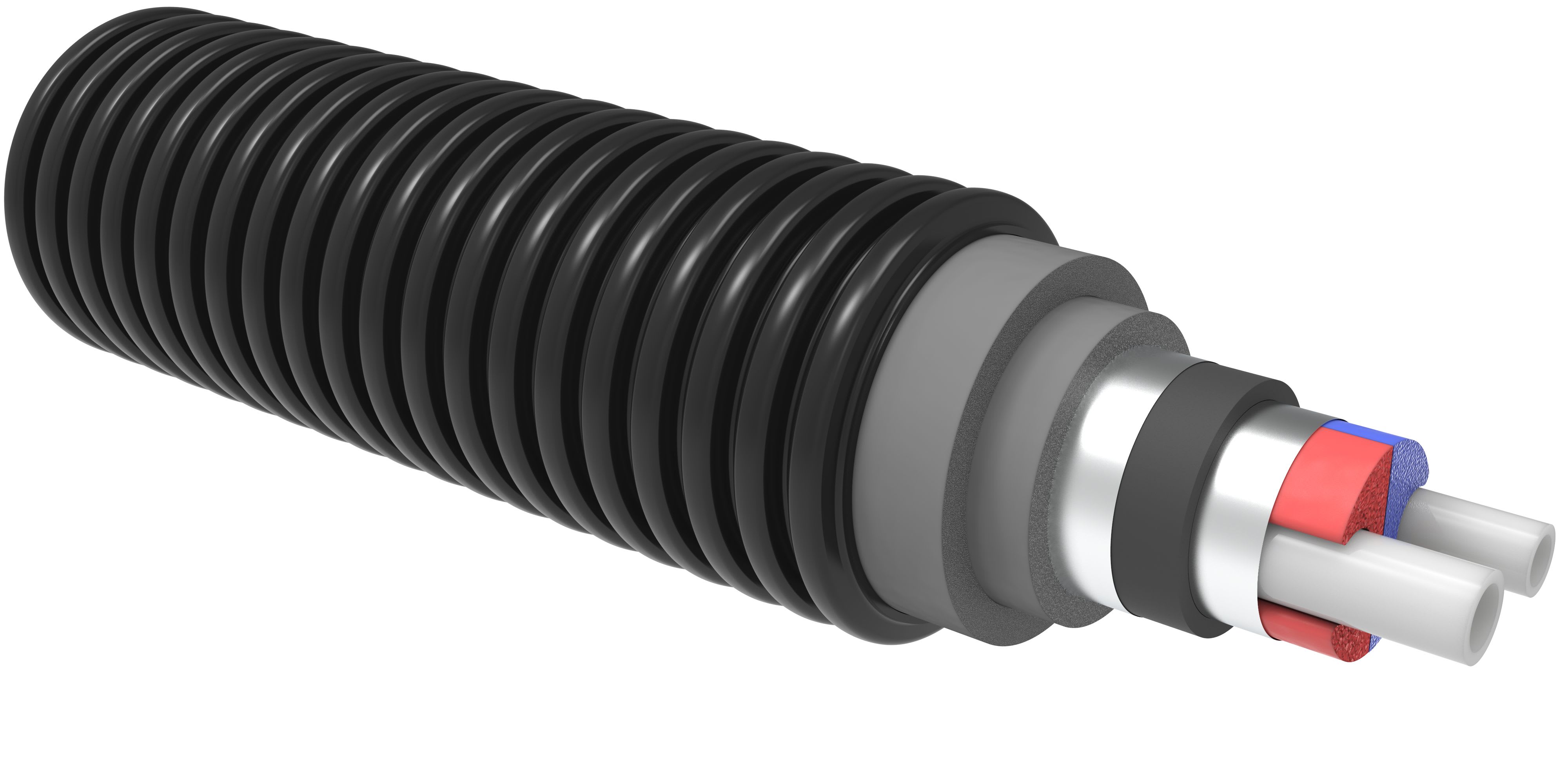 Uponor - ECOFLEX AQUA VIP TUBE PRÉ-ISOLÉES TWIN 32X4,4-20X2,8/140
