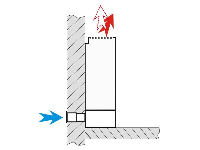 BHN Thermique - Plaque obturatrice entre pieds RAL 9010 pour FA63