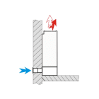 BHN Thermique - Plaque obturatrice entre pieds RAL 9010 pour FA63