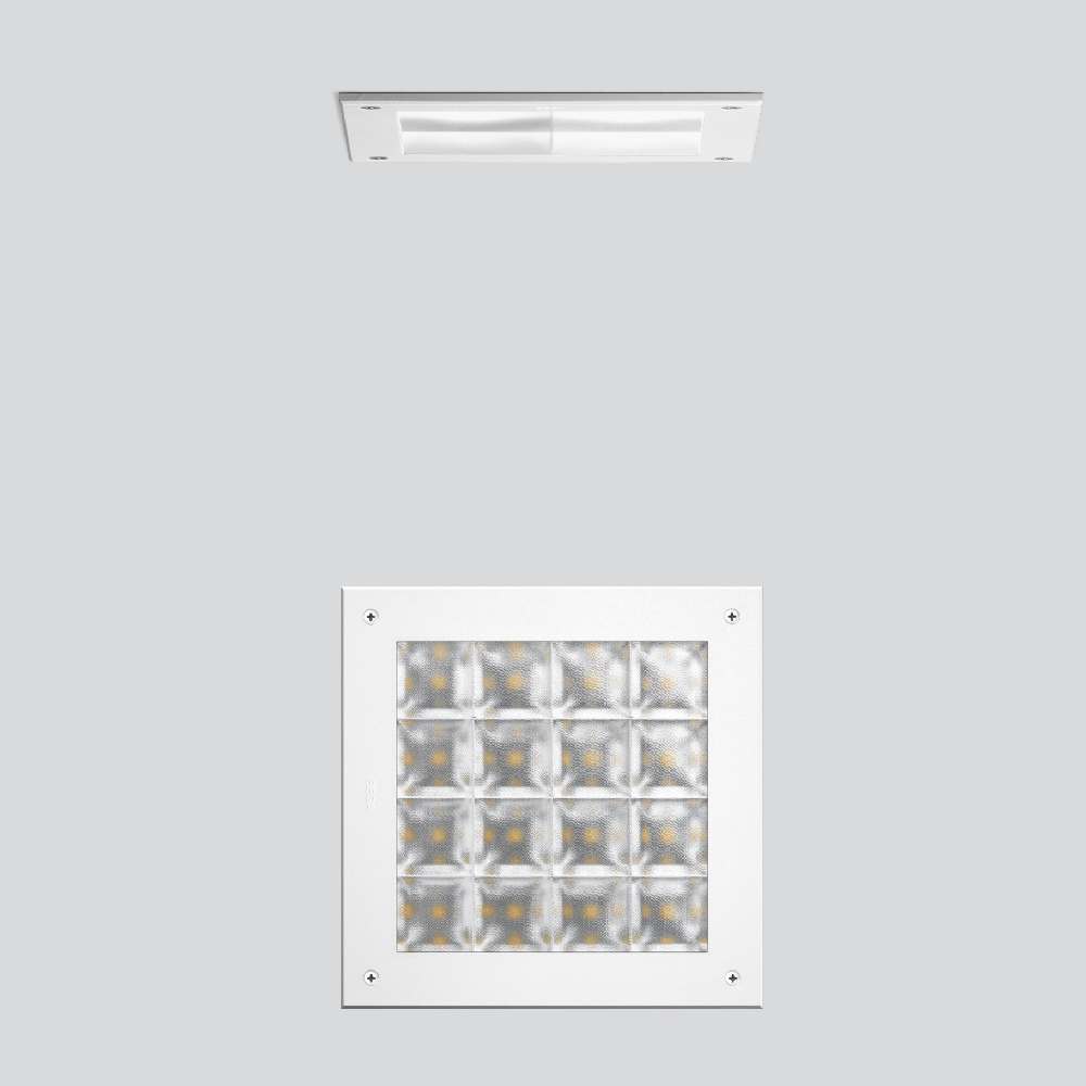 Bega - Plafonnier encastré, Argent · 3000 K