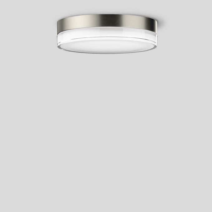 Bega - Plafonnier et applique, pour l'intérieur, Acier inoxydable · 3000 K