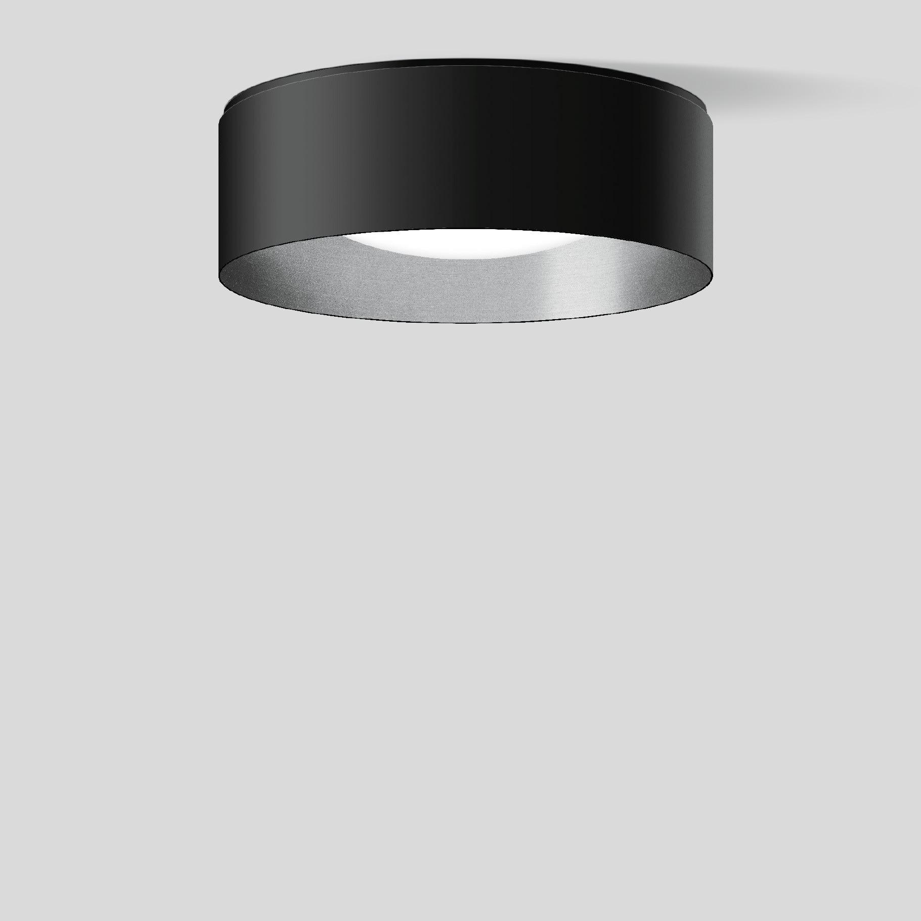 Bega - Plafonnier, Noir satiné/alu · 3000 K