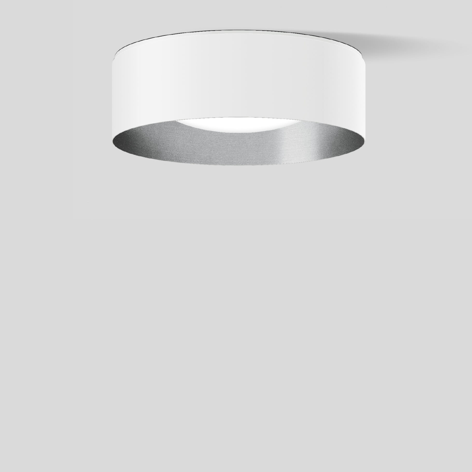 Bega - Plafonnier, Blanc satiné/alu · 3000 K