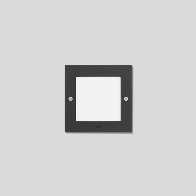 Bega - Applique encastrée, pour intérieur et extérieur, Graphite · 4000 K