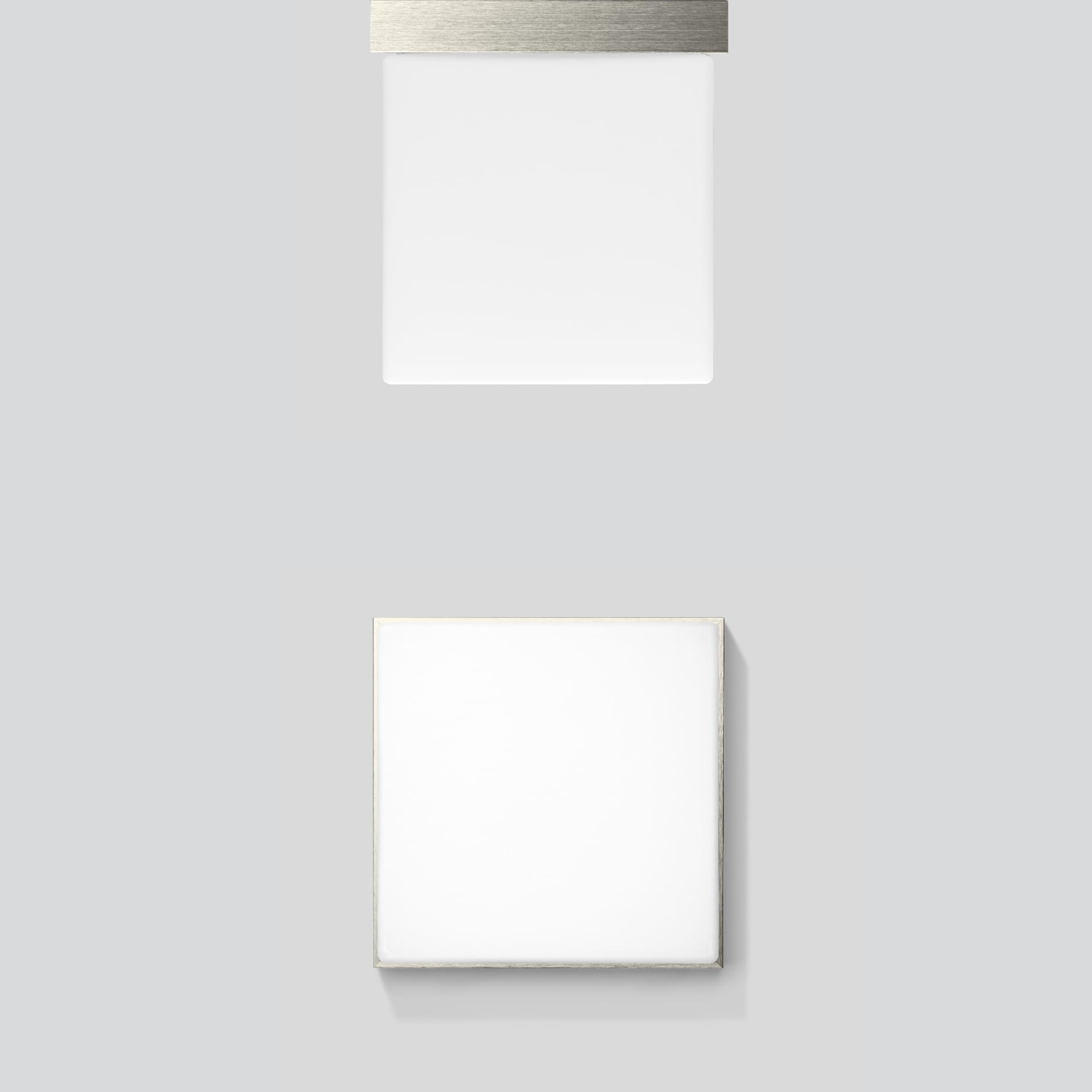 Bega - Applique et plafonnier, Acier inoxydable · 4000 K