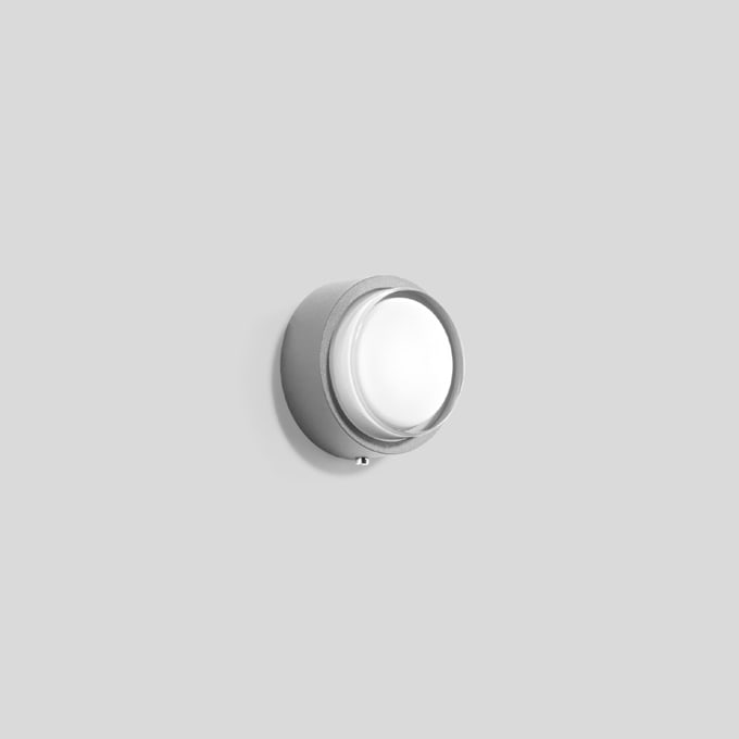 Bega - Applique et plafonnier, pour intérieur et extérieur, Argent · 4000 K