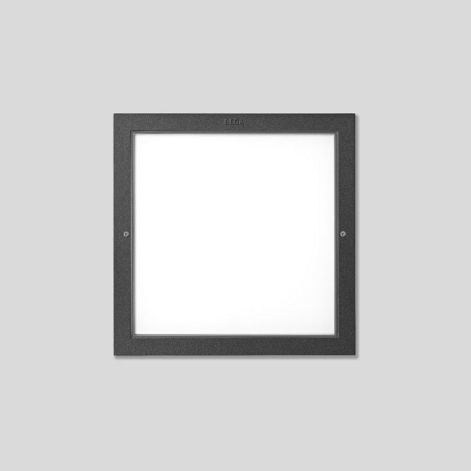 Bega - App. encastr. + éclairage sec., pour intérieur et extérieur, Graphite · 3000 K